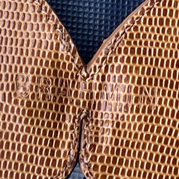 NWT Brahmin 3D Butterfly Tassel TOBACCO ALL OVER LIZARD Purse Charm#3 - Picture 13 of 14